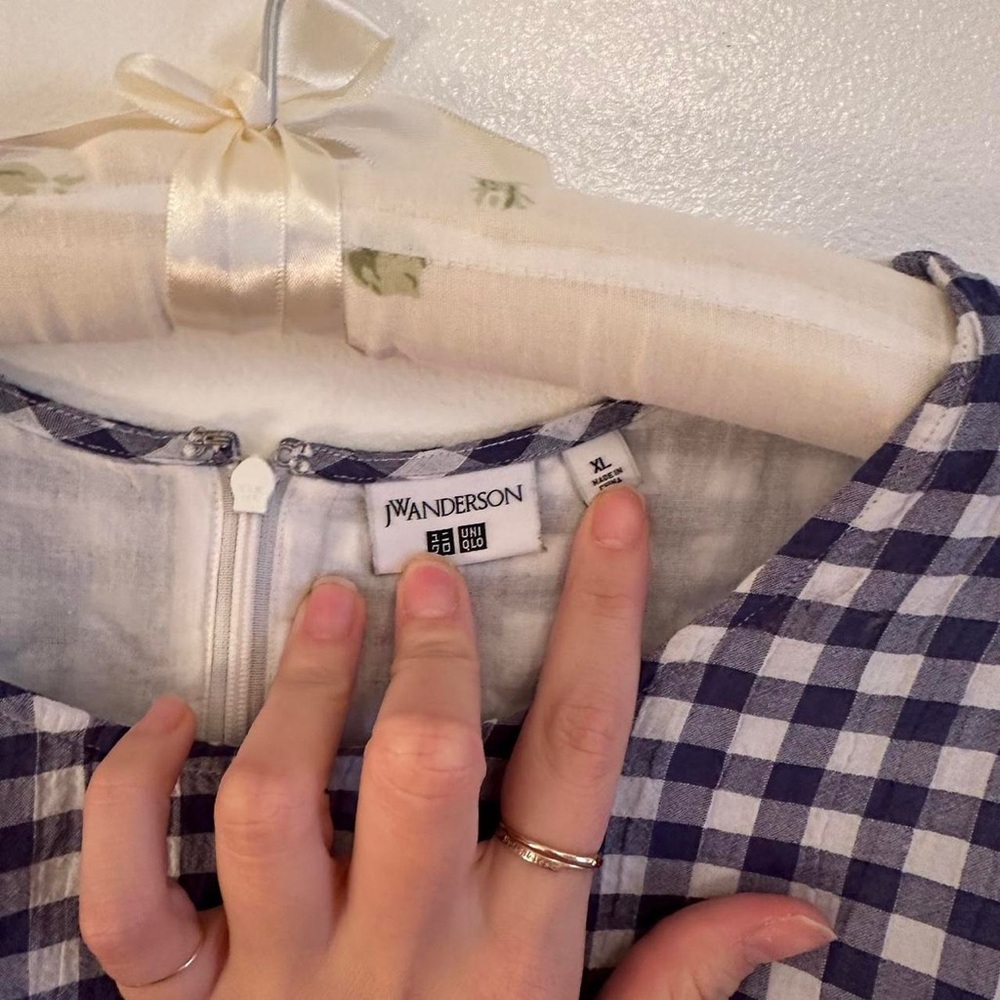 JW ANDERSON Blue and White Gingham Dress - Picture 3 of 3